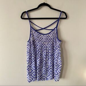 PRINCESS Vera Wang -Top Pleated Cross Strap Tank